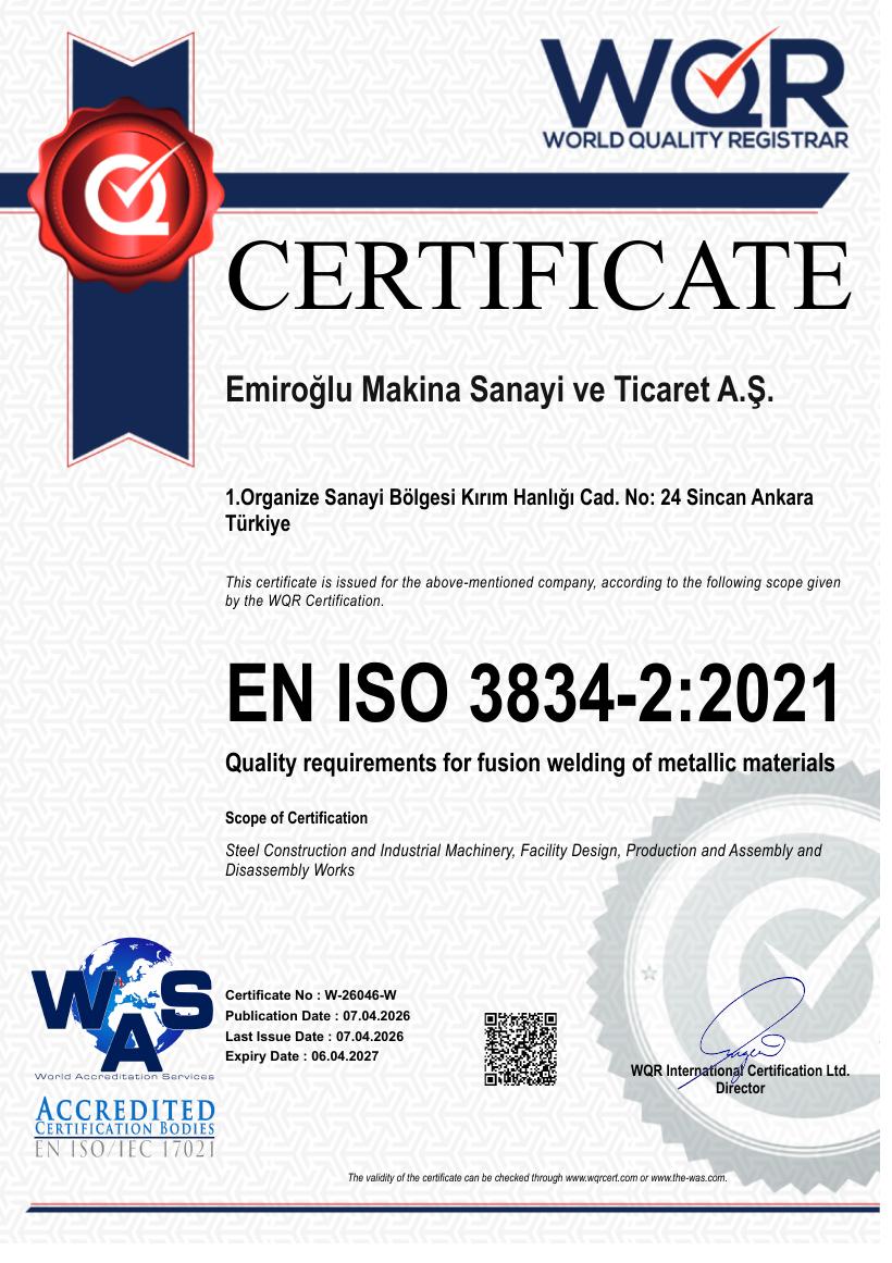 EN ISO 3834-2:2021